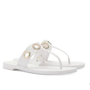 Larroude Milan Jelly White Sandal Size 6/7